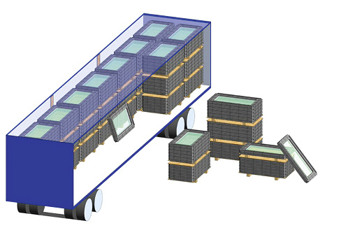 



Die Glass-wrap-Verpackungen lassen sich mit einem Standard-Transporter versenden.
