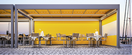 



Alle Tücher beim „markant“ sind imprägniert und trotzdem sind sie luftdurchlässig, damit sich Hitze unter der Markise nicht so stauen kann wie unter einem Glasdach.
