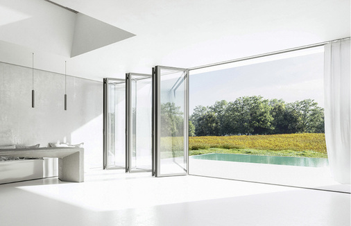 



Die schmalen Profile der Glas-Faltwand Highline sorgen für hohe Transparenz und Offenheit. 
