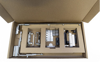 



Insgesamt enthält das modulare Beschlagsprogramm zum Nachrüsten 29 Garnituren. Sie werden konfektioniert in übersichtlichen Kartonverpackungen geliefert.
