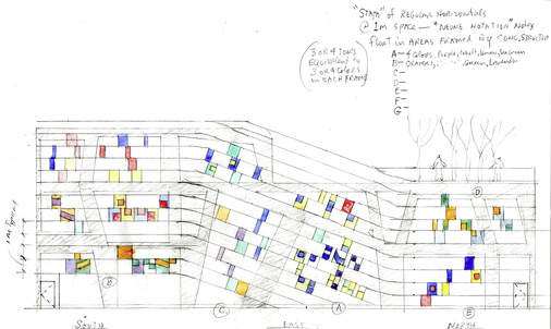 So sieht die Skizze aus, die die Basis für den Entwurf und die Umsetzung darstellte. - © Courtesy of Steven Holl, Raf Makda
