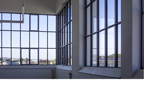 



Innenansicht nach der Sanierung mit forster unico XS beim Industriegebäude Arbomec (unter Denkmalschutz) in Arbon
