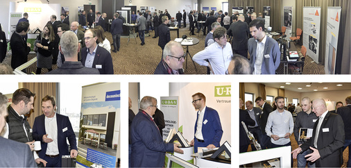 
Die Teilnehmer hatten auf der Veranstaltungsmesse Gelegenheit, mit Zulieferern direkt ins Gespräch zu kommen. Vertreten waren die Klebstoffhersteller Hermann Otto, Kömmerling Chemische Fabrik, Lohmann und Sika, die Systemhäuser aluplast, Gealan, Inoutic / Deceuninck, Profine, Rehau und Veka sowie die Anlagenanbieter Rotox und Urban.



