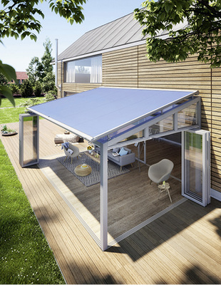 



Auch bei Kaltdächern wird es im Inneren warm, wenn die Seiten geschlossen werden können. Hier sollte es dann eine Auf-Glas-Markise sein. 
