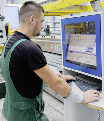 



Fertigmeldung einer Scheibe am Ende der Bearbeitung
