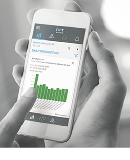 



Informationsabfrage via App: Die IoT-Plattform in Kombination mit Software, die in die neuen Intermac-Maschinen eingebettet ist, gestattet den Versand von Informationen und Daten in Echtzeit, um die Leistungen und die Produktivität der Maschinen und der Anlagen zu optimieren. 
