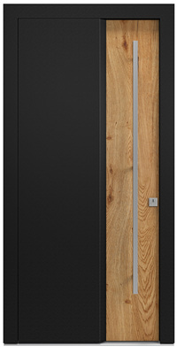 Beispiel der Aktionshaustüren in Holz oder Holz-Alu Grundausstattung in 5fach-Verriegelung mit Schwenkhaken-Bolzen - © Döpfner
