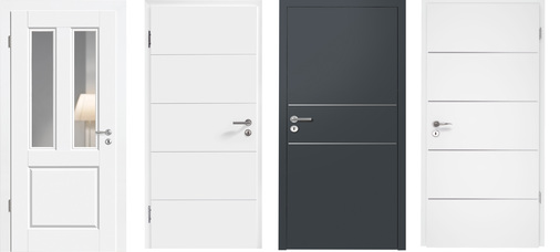Die vier standardisierten Designlinien ( v.l.): Kontur, Signum, Accura und Alesa.