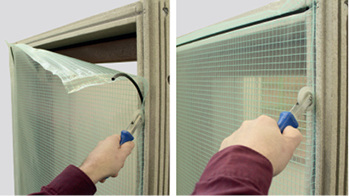 



Nuten und Kederprofile vereinfachen das Anbringen der Folie.
