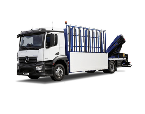 
Hier eine offene Lkw-Variante von Hegla mit Kran.



