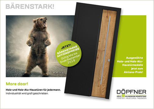 



Die Broschüre mit sämtlichen 17 Aktionshaustüren ist anzufordern unter 

www.doepfner.de

