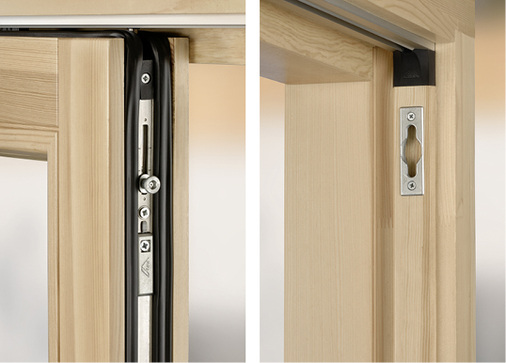 
Dank der fest im Schließstück verankerten Pilzzapfen bleibt das Schiebesystem Patio Life bei der Spaltlüftung sicher verriegelt. 



