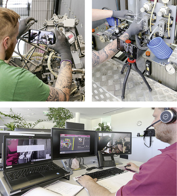 



Mithilfe der Lisec.eye können Verarbeiter über die Video-Funktion dem Lisec Service-Techniker direkt ein Problem zeigen. Gleichzeitig kann der Techniker den Mann an der Maschine anweisen, welche Schritte zur Behebung notwendig sind. Dies hilft die Stillstandszeiten zu verkürzen, denn häufig muss so kein Service-Mitarbeiter anreisen.
