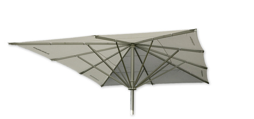 <p>
</p>

<p>
Der bekannteste Schirm ist nach wie vor der klassische Mittelmastschirm, bei dem sich das Standrohr im Zentrum der Schirmfläche befindet und fest im Boden verankert werden kann.
</p> - © Foto: May


