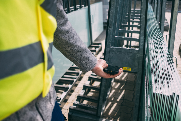 Erfassen eines Gestells mit dem Scanner