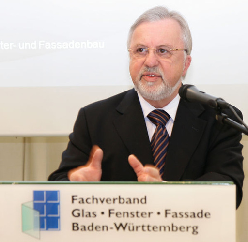 Der Vorsitzende des Landesverbandes Glas Fenster Fassade BW, Karl Kress - Daniel Mund / GLASWELT - © Daniel Mund / GLASWELT
