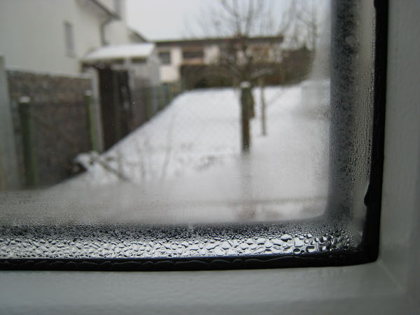 Durch den Aluminium-Abstandhalter im Isolierglas kann am Rand der Glasscheibe leicht Tauwasser entstehen. Um dem vorzubeugen, gibt es heute Warme Kante Abstandhalter. - Bundesverband Flachglas - © Bundesverband Flachglas
Durch den Aluminium-Abstandhalter im Isolierglas kann am Rand der Glasscheibe leicht Tauwasser entstehen. Um dem vorzubeugen, gibt es heute Warme Kante Abstandhalter. - Bundesverband Flachglas - © Bundesverband Flachglas
