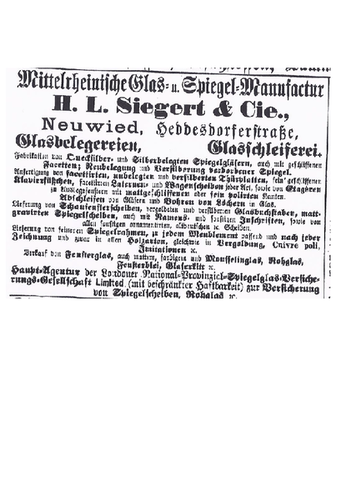 Historische Anzeige aus den frühen Jahren des Unternehmens.