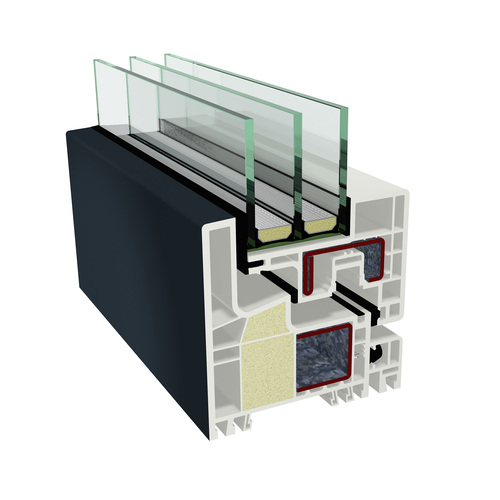 Beim Fenstersystem Kubus wurden Design merk male aus dem Holz- und Aluminium fensterbereich in ein design orientiertes Kunststoff system übertragen - Gealan