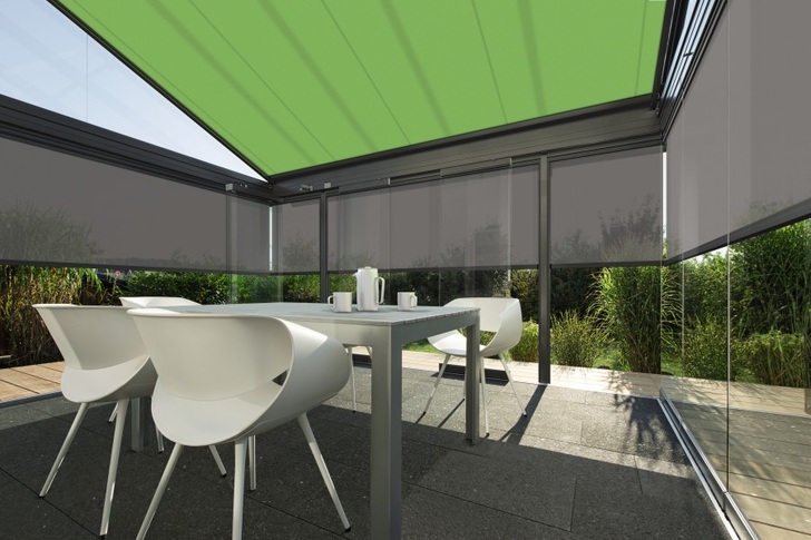 Warema Fenster-Markise mit ZIP-Führung (Ecklösung) - WAREMA/Solarlux - © WAREMA/Solarlux
Warema Fenster-Markise mit ZIP-Führung (Ecklösung) - WAREMA/Solarlux - © WAREMA/Solarlux