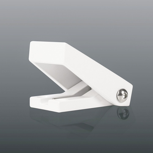 Die untere Seite des Fenster-­Schnappers wird am Mauerwerk ­befestigt, der obere Teil schnappt dann vor das ­geschlossene Fenster. - DS Produkte GmbH