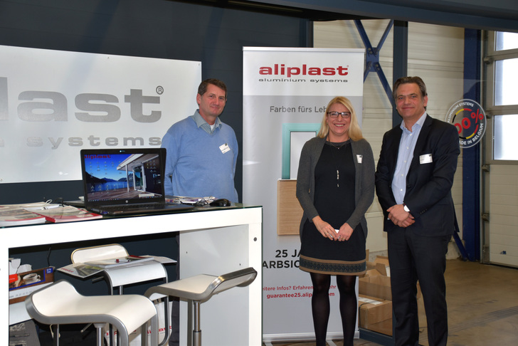 Für das Themenfeld “Aluminiumprofile“ war aliplast aluminium systems aus Belgien auf dem Branchentreff. - Daniel Mund / GLASWELT