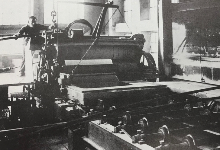 Glasproduktion damals. - Archiv