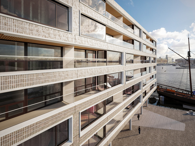 Für die Ausstattung der Wohneinheiten regte Siegenia den Einsatz von Parallel-Schiebe-Kipp-Lösungen an, um wertvollen Raum auf der Innenseite des Gebäudes zu sparen. - CIIID/Cees van Giessen - © CIIID/Cees van Giessen
