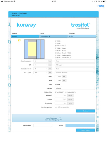 Auch Fensterhersteller oder Wintergartenbauer können mit der neuen App leicht ermitteln, welche Glasdicke am Einbauort erforderlich ist. - Trosifol