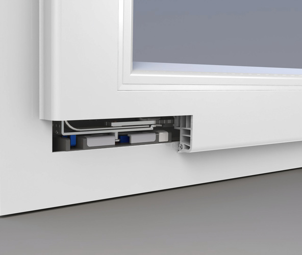 Das neue Kippspatelschließblech widersteht einer Kraft von über einer halben Tonne. - Winkhaus