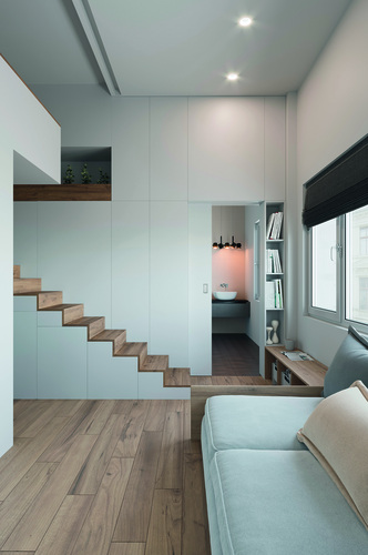 Das zargenlose Schiebetürsystem von Wingburg sorgt im Bad und Wohnbereich für mehr Nutzfläche. - Wingburg