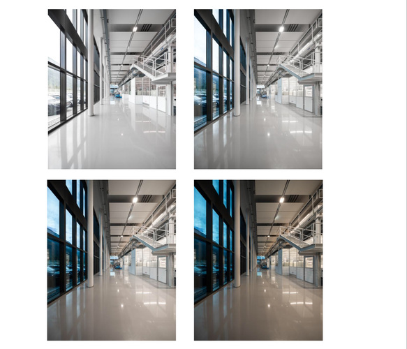 An einer im Isolierglas aufgebrachten metallischen Fünffachbeschichtung wird eine elektrische Spannung angelegt, wodurch sich die Farbe des Glases verändert. Je nach Stärke des elektrischen Impulses tönt sich die Scheibe unterschiedlich stark. Möglich sind vier Schaltstufen- - Sage Glass