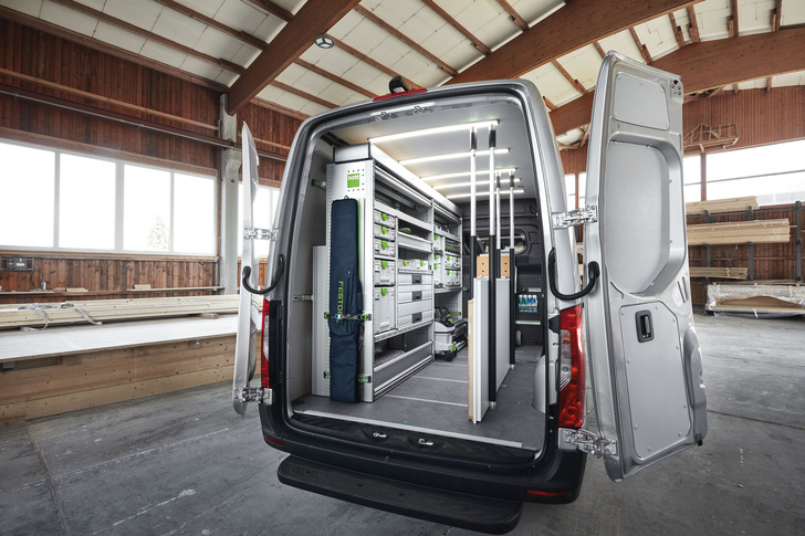Der neue Systainer3 fügt sich nahtlos in die neue Fahrzeugeinrichtung bott vario3 ein. - Festool GmbH - © Festool GmbH
Der neue Systainer3 fügt sich nahtlos in die neue Fahrzeugeinrichtung bott vario3 ein. - Festool GmbH - © Festool GmbH