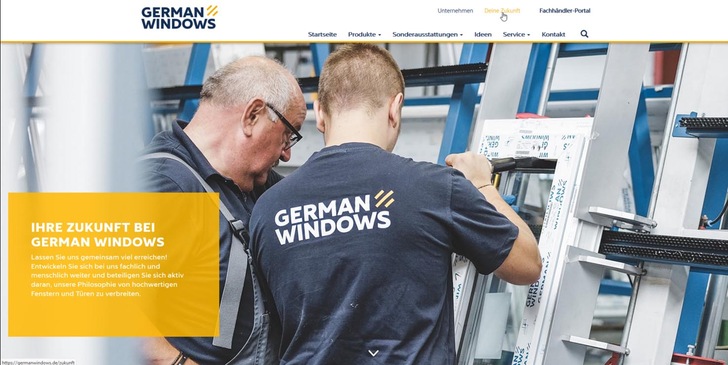 Interessant für (angehende) Fachkräfte: Spontan entstandene Bilder mit tatsächlichen Angestellten geben unter der Rubrik „Deine Zukunft“ Einblicke in den realen Arbeitsalltag vor Ort. 
