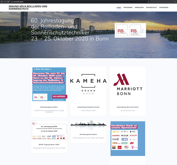 Die Hotelzimmer können bereits seit Dezember 2019 direkt auf der Homepage gebucht werden. Die Informationen zur Tagung werden ständig aktualisiert.