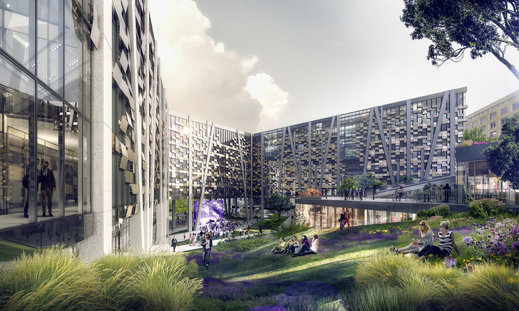 Das von Dark Arkitekter geplante Projekt umfasst eine Fläche von 80.000m2. Ziel der Planer war dabei, höchste Energieeffizienz und Nachhaltogkeitsaspekt zu erfüllen.