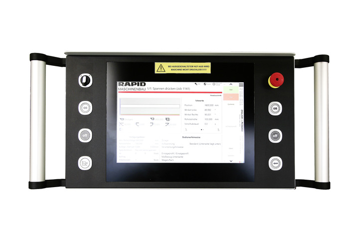 Rapid Sägesteuerung PCE6000 mit Multi-Touch Bildschirm bietet neuartige Lösungen für modernen Profilzuschnitt. - © Foto: Rapid
