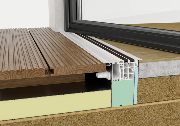 Die Magnet-Nullschwelle ist die erste Nullschwelle, die ein Passivhauszertifikat vorweisen kann. - © Foto: Alumat Frey GmbH
 Die Magnet-Nullschwelle ist die erste Nullschwelle, die ein Passivhauszertifikat vorweisen kann.