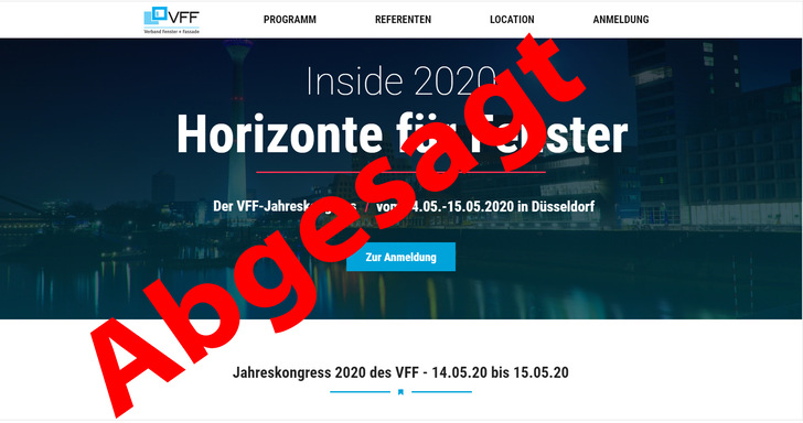 Alle Informationen zum VFF-Jahreskongress „Inside 2020“ in Düsseldorf finden Sie auf der eigens zum Jahreskongress geschalteten Microsite: Themen, Referenten, Abendprogramm und mehr. - © VFF
