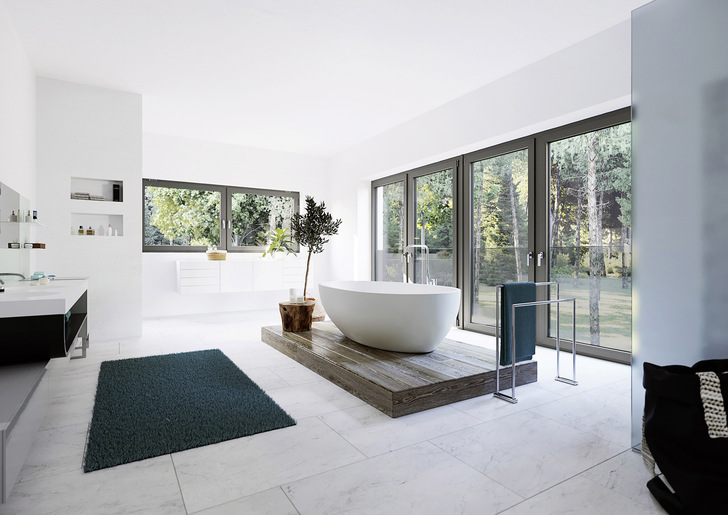 Bei Sonneneinstrahlung lässt sich dank Smart Shading die Scheibe mittels SPD-Technologie stufenlos dimmen. Hier im Bild noch ungedimmt.