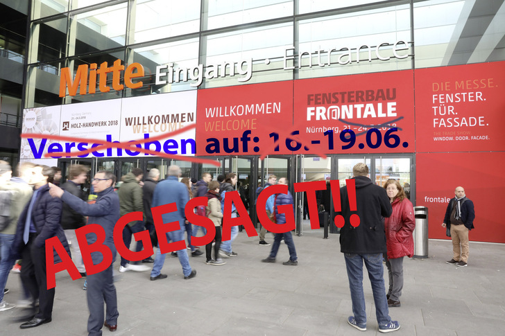 Zunächst wurde die Doppelmesse auf Juni verschoben – nach Ostern gab es dann die komplette Absage für 2020. - © Foto: NuernbergMesse / Frank Boxler / Montage: GLASWELT
