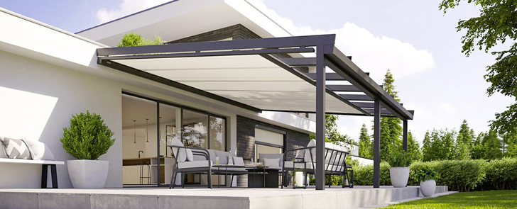 Oben oder unten montiert, in erster Linie geht es um den Schatten für die Terrassennutzer.