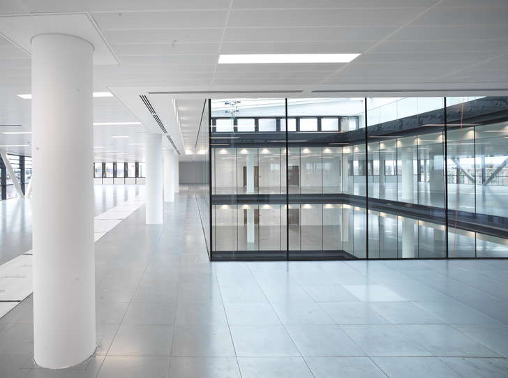 Hier der Ensatz von Contraflam-Brandschutzgläsern im Interieur des Forbury Place in Reading (UK).