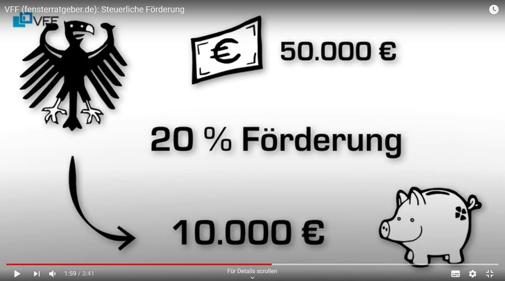 Ausschnitt aus dem VFF-Film „Energetische Sanierungsmaßnahmen" - © VFF / Youtube
