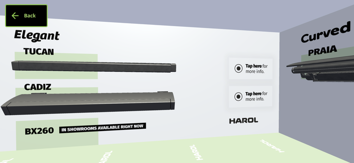 Die neue Produktreihe besteht aus drei Kollektionen mit unterschiedlichen Stilrichtungen, und läßt sich mit einer App betrachten.