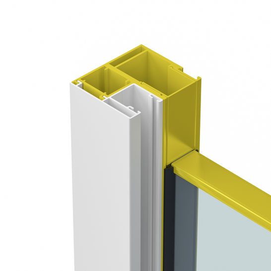 Da die Glasscheibe beim Einsetzen mit Kedern in die Führungsschiene von Alukon geklemmt wird, benötigt sie keine weiteren Befestigungspunkte an der Fassade und fügt sich somit besonders unauffällig in das Gesamtbild ein.