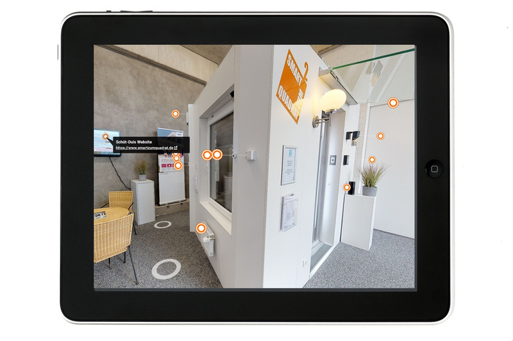 Der Schüt-Duis Showroom für Smart Home Lösungen steht ab sofort auch virtuell zur Verfügung – rund um die Uhr, ganz bequem per Smartphone, Tablet oder PC erreichbar. - © Schüt-Duis Fenster & Türentechnik
