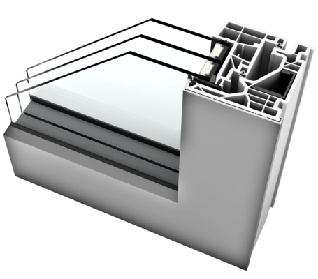 Das Kunststoff-Alu-Fenster KF 520: Wenig Rahmen, mehr Licht, höherer Glasanteil. Höchste Sicherheit bis RC3 ist möglich, die Verriegelung ist vollständig im Flügel integriert. - © Foto: Internorm
