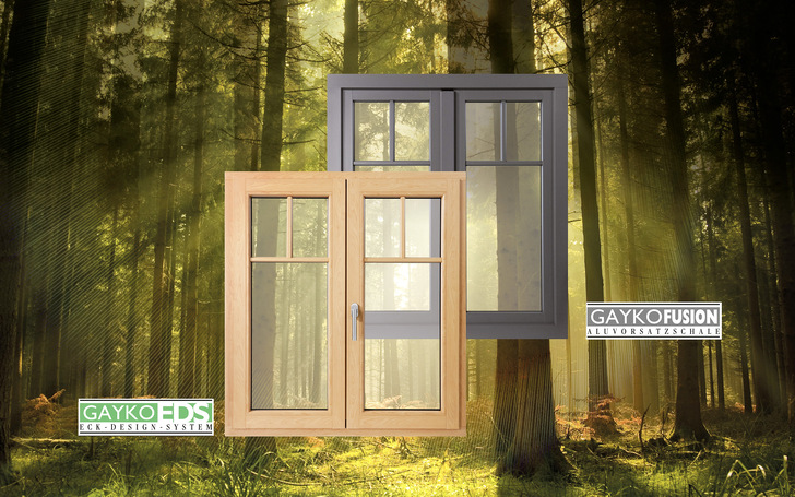Gayko konstruiert mit seinen Technologien EDS und Fusion ein Fenster in Holz-Aluminium Design, welches dem echten Holzfenster zum Verwechseln ähnlich ist.