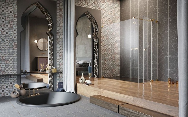 Für besondere Bäder hat die Glasmanufaktur Tardis nun goldene Beschläge im Programm.